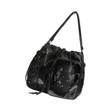 Modischer Nylon-Rucksack mit verstellbarem Riemen,-Schwarz