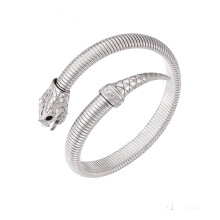 Trendiges Schlangenarmband mit offener-Z131 Stahlfarbe schwarz