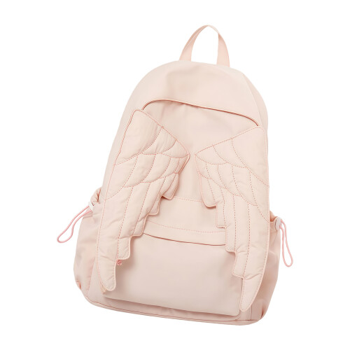 Reiserucksack, leichter Rucksack, Flügeldesign, geräumige-Rosa