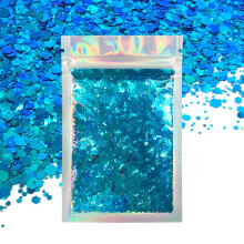 Blauwe Gezichts- en Lichaamsglitter - Cosmetische Chunky Glitter - Kleurverschuiving - Voor Festivals, Raves, Gezicht, Lichaam