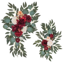 2pcs Rustic Artificial Wedding Arch Flowers