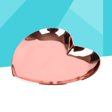 Heart-Shaped Jewelry Dish Rose Metal 1 Pack