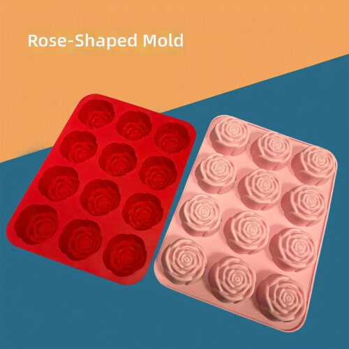 Moules élégants de silicone de trou de conception de rose-Violet 2