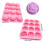 Premium 12 Cavity Silicone Rose Accessory Molds Suitable-Purple 4