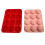 12 Cavity Rose Shape Silicone Molds For Baking Cake-Purple 7