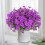 Fleur artificielle de Simulation avec fil de fer-Violet 7