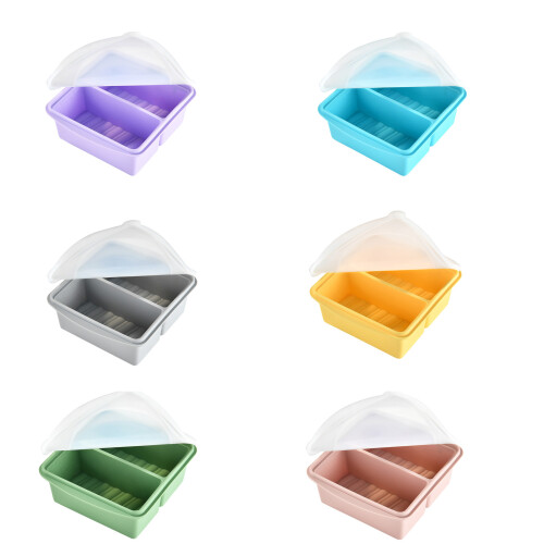 Multiuse 2 Section Flexible Box Helps Keep Edibles new-Purple 2