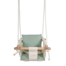 Altalena per bambini - SMALL FOOT COMPANY - Altalena beige LEGLER - Cuscino reversibile - Corde regolabili - Cintura regolabile
