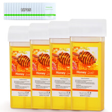 Seopri Roll On Cire, Recharge de Cire Épilation Miel, 4 Pack - Matériau 100% Naturel, Testé Dermatologiquement, Facile & Sa