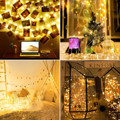 Φωτάκια Twinkle Fairy με τηλεχειριστήριο, 8 Λειτουργίες με τροφοδοσία USB από αδιάβροχο 2