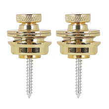 2PCS Metal Strap Lock Buttons Guitar Strap Buttons for-Golden L