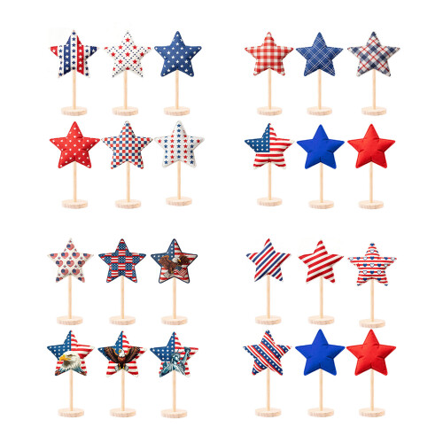 4 juli Decoraties Patriottische Memorial Day-plaid1-type 1