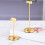 Premium Metal Menu Card Holders Suitable for Buffets-Gold 15cm 6