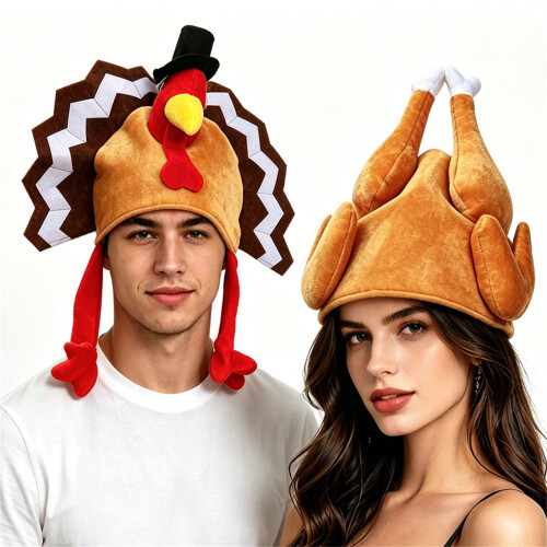 Wasbare Thanksgiving-kostuumaccessoirehoed voor leuke-kalkoen 2