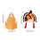 Wasbare Thanksgiving-kostuumaccessoirehoed voor leuke-kalkoen 4