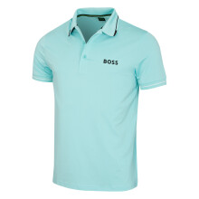 (L, Pastel Blue) Hugo Boss Mens Paul Pro 4-Way Stretch Wicking Golf Polo Shirt