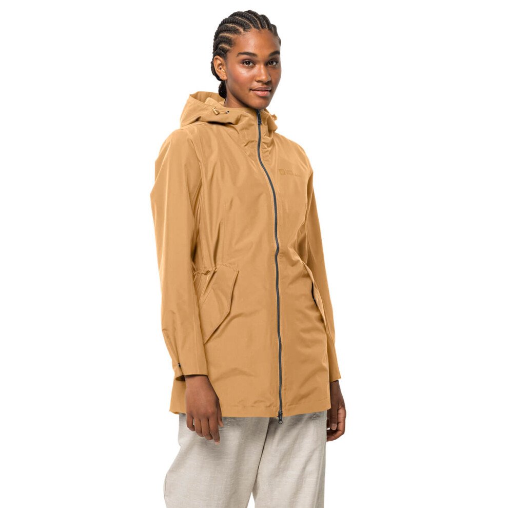 Jack Wolfskin Womens Dakar Parka Lightweight Waterproof Windproof Jacket Yellow