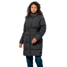 (L, Black) Jack Wolfskin Womens Frozen Lake Water-Repellent Windproof Jacket
