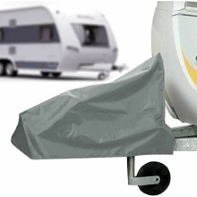 Universele hoes voor de trekhaak van uw caravan, voorzien van stevige, winddichte gespen. Beschermt uw caravan tegen vocht, regen, vorst, sneeuw,