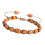 Handmade Irregular Stone Beaded Wristband Trendy Nylon-Orange 1