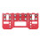 rotes Aluminium-Regalstift-Lehre-Set 64/128/192mm 1