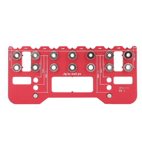 rotes Aluminium-Regalstift-Lehre-Set 64/128/192mm