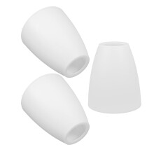 White Plastic Flat-Top Lampshades 11.5 x 10 x 5 cm (3 pcs)