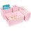 44-Piece Drawer Organizer Set – 4 Sizes, Non-Slip, Pink 1