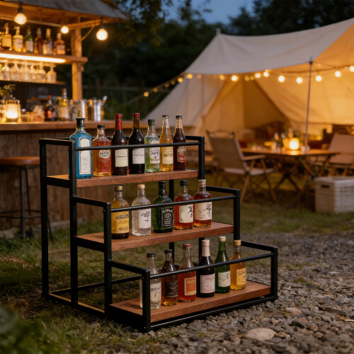Attractive 3 Step Wine Display Great For Presenting Your 1