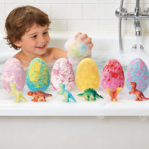 Exciting Dinosaurs Egg Shower Bomb That Melt Into Rainbows-Blue 2