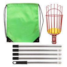 Adjustable Rod Long Handle Avocados Grabber Tree Fruit-Red 2m