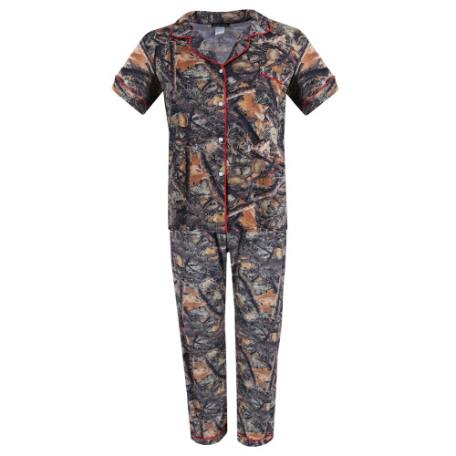 Weekending Women's Short Sleeve Camo Pyjama Set