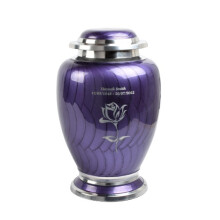 Adult Memorial Urn Personalised Purple Rose Cremation Urn for Ashes