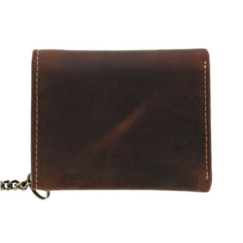 CTM Men's RFID Hunter Leather Chain Wallet 2