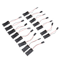 2x AAA-Batteriehalter, ABS, mit dickem Draht, 15 Stück