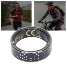 Smart Ring 16 mAh schwarz Größe 9 19 mm/0,75 Zoll Display
