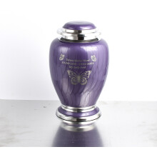 Cremation Urn for Ashes Adult Funeral Urn with Custom Engraving Personalised Purple Butterfly