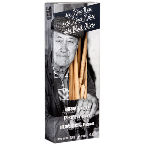 Casa Vecchio Mulino Breadsticks Black Olives 300g