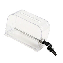 Clear Acrylic Lockable Suggestion Box For Secure Voting And-3
