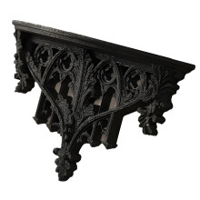 European Plastic Floating Wall Shelf Hollow Flower Carving Wall