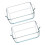 2PCS Small Glass Bakeware with Excellent Heat Distribution-0.8L 1