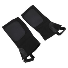 2 Stück Reit-Halbschäfte aus Rindsleder+Canvas, Größe M, Schwarz