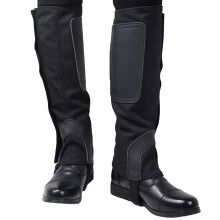 2 Stück Equestrian Half Chaps aus Rindleder + Canvas XL Pro