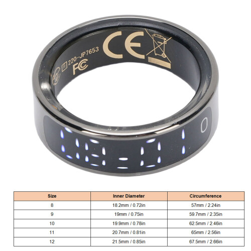 Modell 12 Smart Ring 16 mAh, Edelstahl, 21,5 mm 1