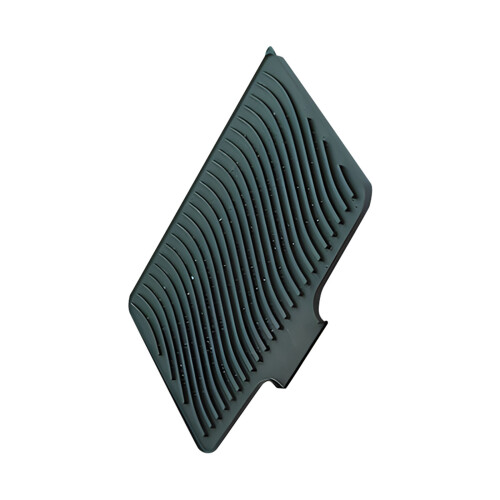 Secure Food Safe elastomer Dish Rack Pad For Fruits-Black