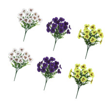 6 Stück elegante künstliche-weiß, gelb, violett