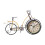 Horloge de bureau décorative en métal, horloge de Table-Jaune 1