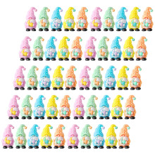 Figurines de Gnomes de pâques, peinture à la main,-50 pièces