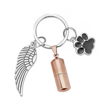 Urne Ornament Gedenk Haar Urne Halskette Anhänger-Roségold