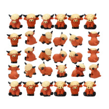 Mini Hars Hooglanden Koe Beeldjes Microlandscape Ornament